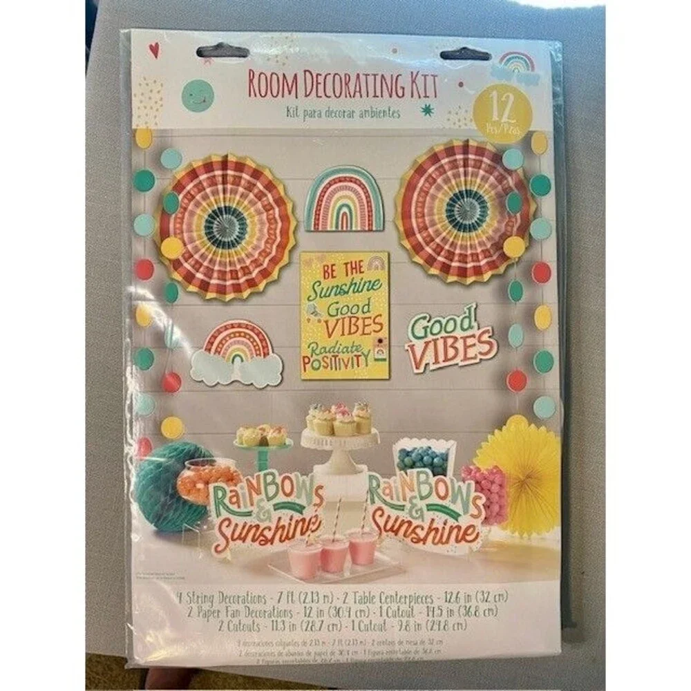 Sunshine Party Bundle Banner Room Wall Decor‎ Positive Happy Birthday Rainbow